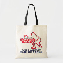 Hate Yankees Baby Canvas Bags