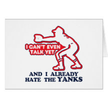 Hate Yankees Baby Cards