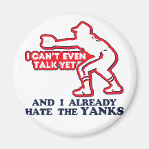 Hate Yankees Baby Fridge Magnets