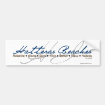Hatteras Beaches Bumper Stickers