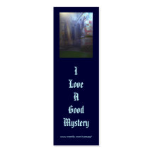 Haunted bookmark business card templates