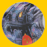 HAUNTED  HOUSE AND PUMPKIN PLATE plates