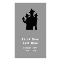 Haunted House with Four Towers. Business Card Templates