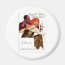 Hauser's Bar Restaurant Vintage Food Ad Art Refrigerator Magnets