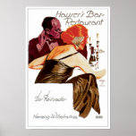 Hauser's Bar Restaurant Vintage Food Ad Art Print