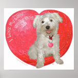 Havanese / Westie Mix Valentine's Day Print
