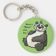 Have a  beary nice day key chain