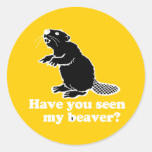 HAVE YOU SEEN MY BEAVER? STICKERS