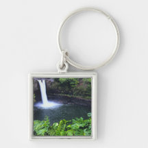 Hawaii, Big Island, Hilo, Rainbow Falls, Lush Key Chain