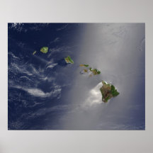 Hawaii Satellite View Poster