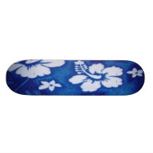 Hawaii Tropical blue Custom Skateboard