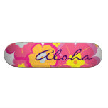 Hawaiian Aloha Flowers Skate Board Deck