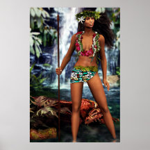 Hawaiian Dragon Goddess Print