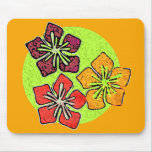 Hawaiian Flowers Trio mousepads