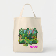 Hawaiian Garden Shopping Bag