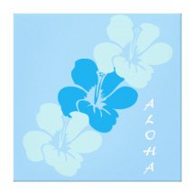 Hawaiian Hibiscus Flowers Aloha Gallery Wrapped Canvas