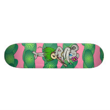 Hawaiian Hula Mouse Custom Skateboard