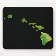 Hawaiian Island Chain in Abstract Art Mouse Pads