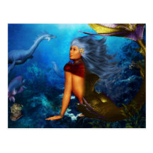 Hawaiian Mermaid Postcards