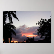 Hawaiian sunset posters