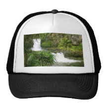 Hawaiian Waterfall 2 tiered Trucker Hats