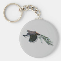 Hawk and Branch Keychain