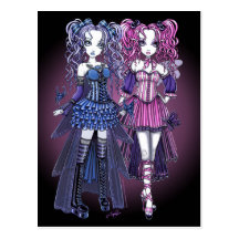 Haylee & Maegan Gothic Fairies Postcard