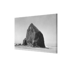 Haystack Rock at Cannon Beach, Oregon Photograph Canvas Prints