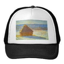 Haystacks in Snow by Claude Monet Hat