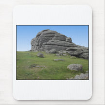 Haytor. Rocks in Devon England. On White. Mousepads