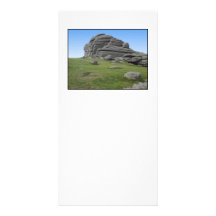 Haytor. Rocks in Devon England. On White. Photo Greeting Card