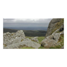 Haytor. Rocks in Devon England. Personalised Photo Card
