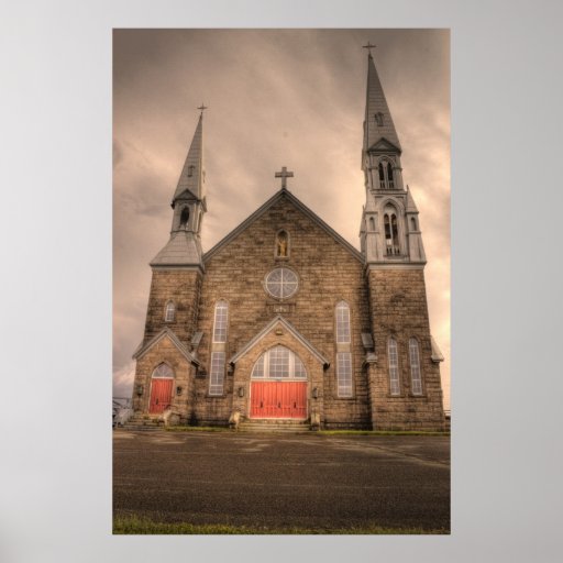 HDR - Church in Dalhousie, NB Poster