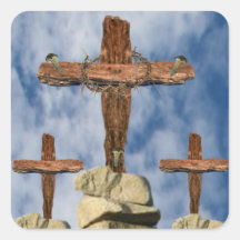 He Is Risen Square Stickers