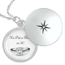 He Put a Ring on it Engagement Custom Necklace