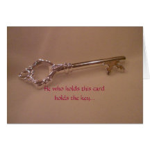 He who holds this card, holds the key...