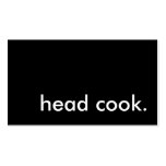 head cook. business cards