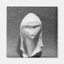 Head of a Woman known as Venus of Brassempouy Fridge Magnets