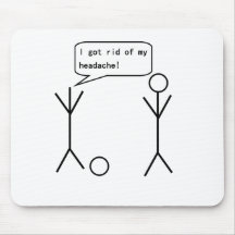 Headache Stick Figure Mouse Pads