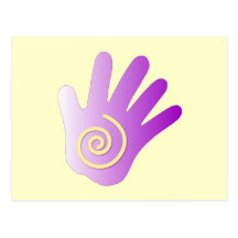 Healing Hand - Purple Post Cards