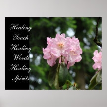 Healing Touch art prints Healing Words Flowers