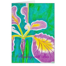 Healing With Iris Greeting Card