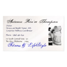 health and fitness business card