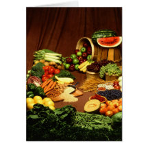 Healthy food greeting cards