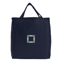 Heart and Pin Border Embroidered Tote Bag