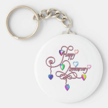 heart anniversary keychains