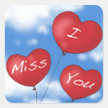 Heart balloons I miss you Stickers