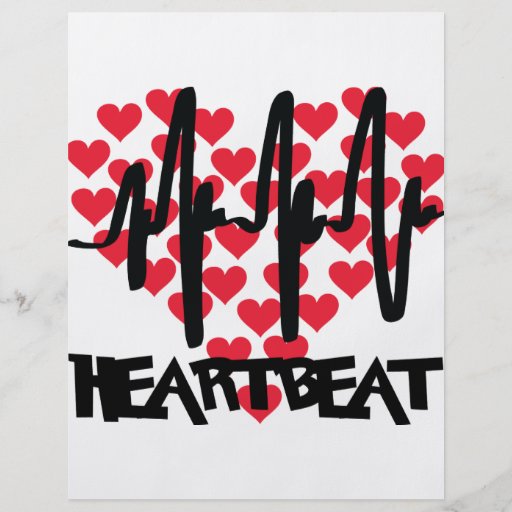 heart beat love hearts custom flyer
