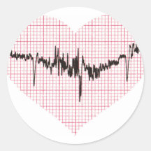 Heart Beat VI Stickers
