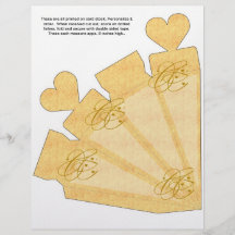 Heart Cone Box Party Favour box.  Birthday Parties Flyer